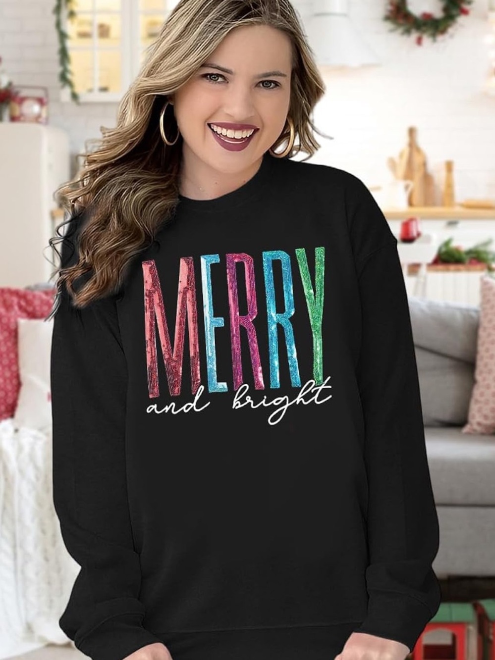 Merry and Bright Holiday Pullover Shirt